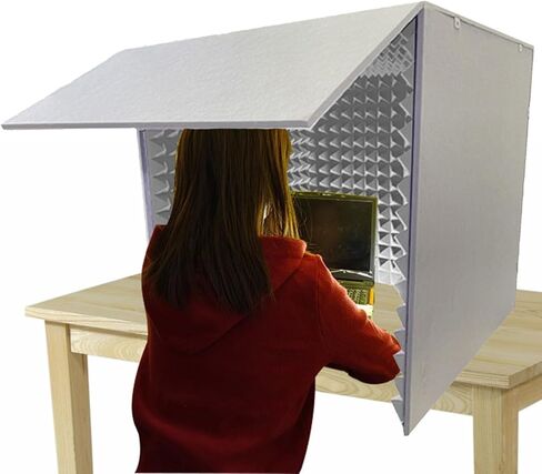 مكعب إسفنجي للميكروفون، غرفة كشك عزل الصوت، كشك تسجيل محمول، غطاء عازل للصوت لسطح المكتب، إسفنج ماص عالي الكثافة، للاستوديو والمدونة والصوت، أخضر-80 * 80 * 80 سم in Kuwait