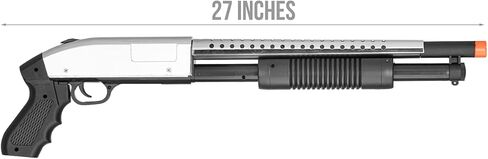 Silver Spring Single Shot Airsoft Shotgun with Spring Compact Black Airsoft Pistol in Saudi Arabia