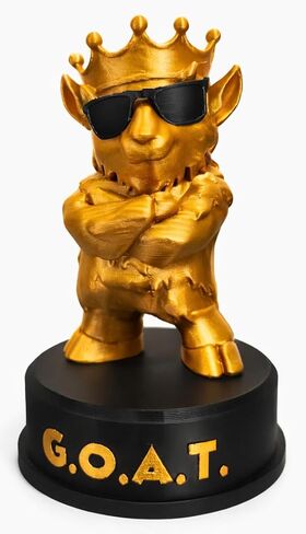 MunnyGrubbers - 6 Inch Goat Trophy - Greatest of All Time Trophy - Funny Novelty Meme Award - Plastic Trophy for Gifts and Laughs - (Goat) in Saudi Arabia