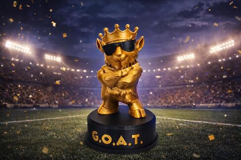 MunnyGrubbers - 6 Inch Goat Trophy - Greatest of All Time Trophy - Funny Novelty Meme Award - Plastic Trophy for Gifts and Laughs - (Goat) in Saudi Arabia