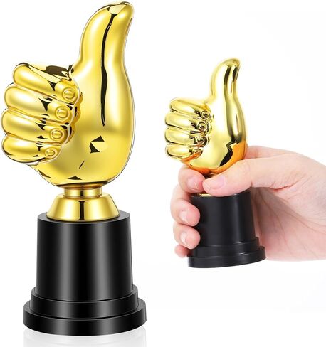 Mini Thumbs Up Trophy Award, 5.12in Plastic Winner Trophies for Celebrations, Sports, Classroom, Office, and Competitions in Saudi Arabia