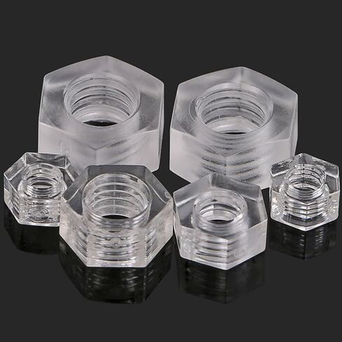 nut,Hexagonal nut, Transparent Hex Nut Acrylic Pc M2.5 M3 M4 M5 M6 M8 M10 Plastic Polycarbonate Nuts in Saudi Arabia