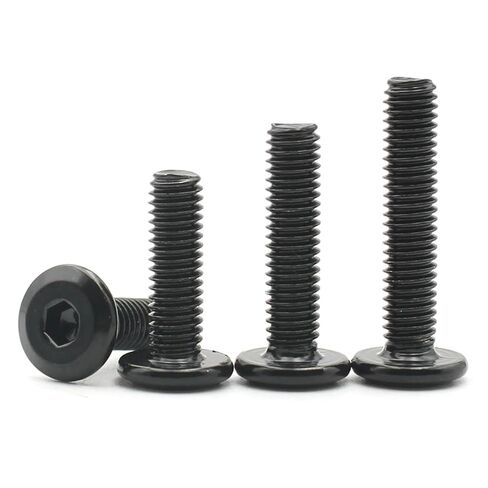 Black 304 Stainless Steel M5 6/8/10-40mm Hexagon Hex Socket Hypotenuse Flat Head Screw Bolt 20Pcs(25mm) in Saudi Arabia