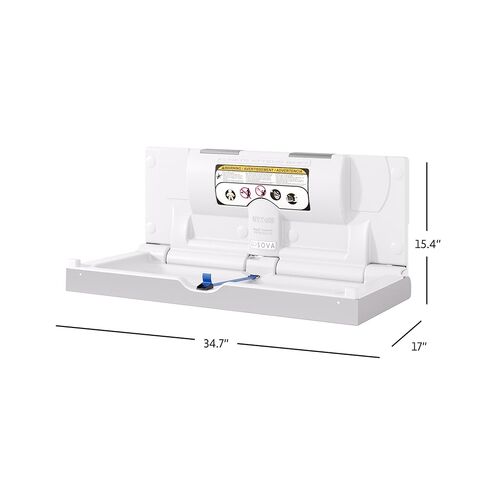 Sova Aura Horizontal Frameless Surface Mount with Full Stainless Steel Wrap Baby Changing Station (No Handle, No Corners) in Kuwait