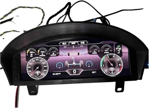 عداد المسافات LCD مقاس 12.3 بوصة متوافق مع مجموعة التحديثية الداخلية لسيارة Land Rover Defender نظام Linux للوحة القيادة الرقمية in Saudi Arabia