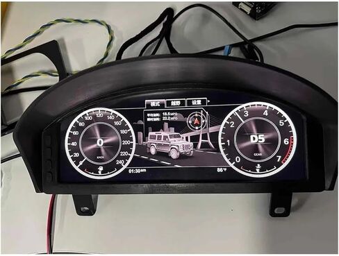 عداد المسافات LCD مقاس 12.3 بوصة متوافق مع مجموعة التحديثية الداخلية لسيارة Land Rover Defender نظام Linux للوحة القيادة الرقمية in Saudi Arabia