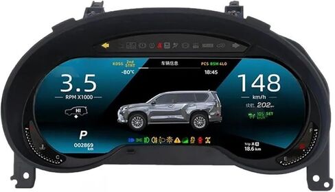 12.3-inch LCD Odometer Compatible For Lexus GX GX470 GX460 2010-2021 Interior Retrofit Kit Digital Dashboard Linux System in Saudi Arabia