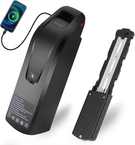 UAZ 36V 48V 52V Ebike Battery 4 Pin 10.4AH 15.6AH 20AH with Safe Lock, LED Indicator Light, USB Port, for 250-1500W E-Bike, Scooter, Electric Bicycle (36V15.6AH-4PIN) in Saudi Arabia