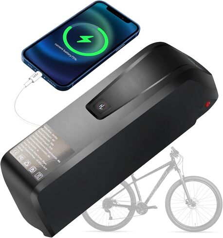 UAZ 36V 48V 52V Ebike Battery 4 Pin 10.4AH 15.6AH 20AH with Safe Lock, LED Indicator Light, USB Port, for 250-1500W E-Bike, Scooter, Electric Bicycle (36V15.6AH-4PIN) in Saudi Arabia