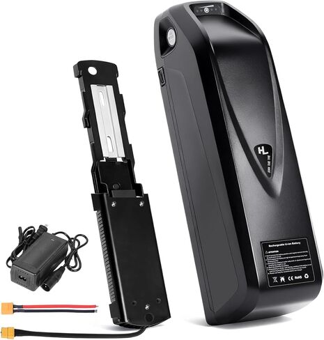48V 20AH E-Bike Battery, 13Ah/16Ah/20Ah Lithium Battery Pack with 40A BMS for Electric Bicycles,E-Motorcycles (100W-1500W) Motor, XT60 Connector, USB Port and Base (48V20AH) in Saudi Arabia
