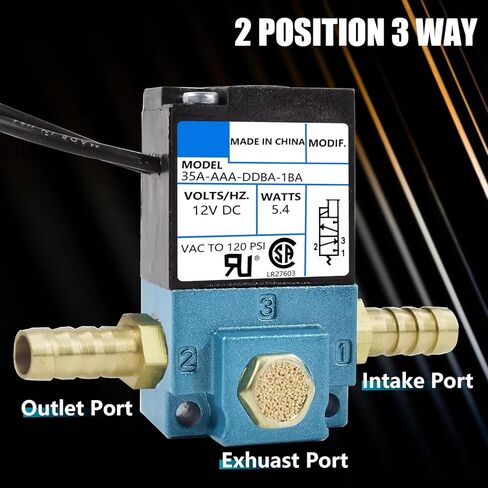 وحدة التحكم الإلكترونية في التعزيز، تيار مستمر 12 فولت 5.4 وات، 3 منافذ للتحكم في التعزيز، 35A-AAA-DDBA-1BA، صمام الملف اللولبي 1/8 بوصة NPT in Kuwait