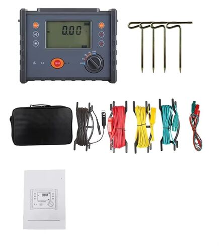 Digital Ground Resistivity Tester Instrument Soil Resistivity Tester Meter With Grounding Resistance 0.00Ω to 30.00kΩ Soil Resistivity 0.00Ωm～9999kΩm Two Three Four Wire Method 128Hz Frequency in Saudi Arabia