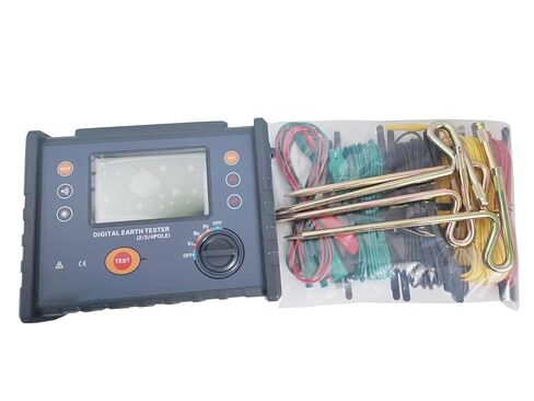 Digital Ground Resistivity Tester Instrument Soil Resistivity Tester Meter With Grounding Resistance 0.00Ω to 30.00kΩ Soil Resistivity 0.00Ωm～9999kΩm Two Three Four Wire Method 128Hz Frequency in Saudi Arabia