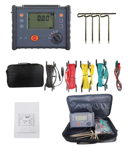 Digital Ground Resistivity Tester Instrument Soil Resistivity Tester Meter With Grounding Resistance 0.00Ω to 30.00kΩ Soil Resistivity 0.00Ωm～9999kΩm Two Three Four Wire Method 128Hz Frequency in Saudi Arabia