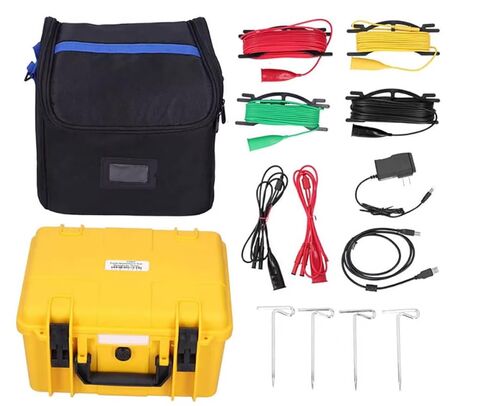 4 Wire Earth Ground Resistance Meter Tester Meter Digital Soil Resistivity Tester with Test Range 0.00Ω-30.00KΩ /0.00Ωm-9000kΩm /AC 0-600V IP65 Protective Shell in Saudi Arabia