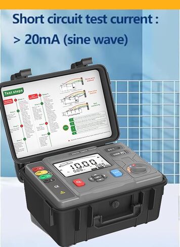 Digital Soil Grounding Resistivity Tester Clamp on Ground Resistant Meter with 9999 Kohm Voltage 600V Current 60A USB Interface Maximum 500 Groups Data Storage IEC61010-1 Standard in Saudi Arabia