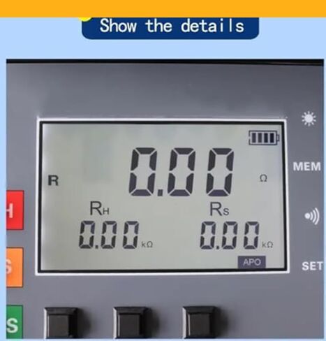 Digital Soil Grounding Resistivity Tester Clamp on Ground Resistant Meter with 9999 Kohm Voltage 600V Current 60A USB Interface Maximum 500 Groups Data Storage IEC61010-1 Standard in Saudi Arabia