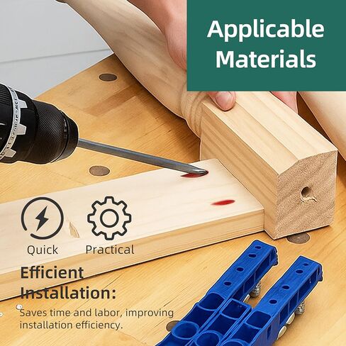 #8 Pocket Hole Screws Assortment Kit, 95Pcs Anti-Rust Zinc Plated Pocket Screws, Self-Tapping Tip Square Drive Wood Screw for Furniture with 150mm Drill Bit in Kuwait