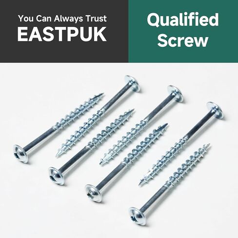 #8 Pocket Hole Screws Assortment Kit, 95Pcs Anti-Rust Zinc Plated Pocket Screws, Self-Tapping Tip Square Drive Wood Screw for Furniture with 150mm Drill Bit in Kuwait