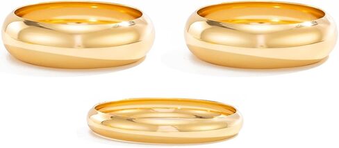 Chunky Gold Bangle Bracelets for Women Trendy Stack Wide Wrist Cuff Bracelets Statement Arm Cuff Upper Bangle Fashion Jewelry Gift Accessories in Kuwait