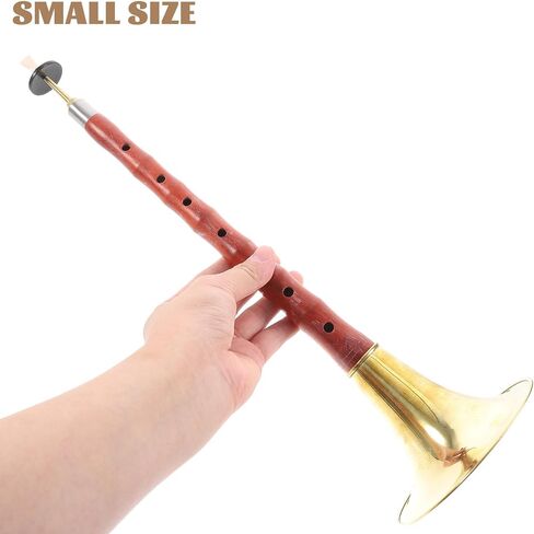 ULTECHNOVO Rosewood Suona أداة الرياح للمبتدئين، أداة الرياح الشعبية الصينية التقليدية في مفتاح C، تتضمن قصبًا بلاستيكيًا عشوائي اللون، أداة نفخ خشبية عرقية احترافية in Kuwait
