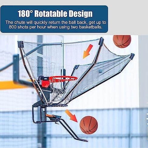 Basketball Shot Returner,Metal Basketball Return System, Shooting Basketball Rebounder Device, Portable Easy Fold Hanging Basketball Return Attachment in Saudi Arabia