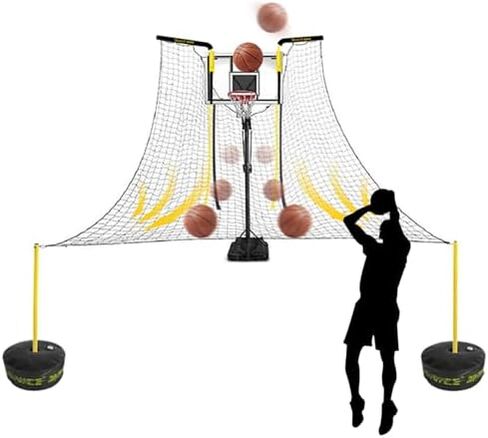 Automatic Basketball Hoop Returner - Rotatable Brackets, Rebounder Net System, Basketball Catcher Training Equipment for Home & Outdoor Practice, Ideal for Skill Development in Saudi Arabia