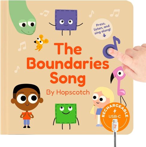 كتب كالي The Boundaries Song by Hopscotch - كتاب موسيقي مشاعر للأطفال الصغار من 1-3 سنوات ، كتب الموسيقى للعاطفة ، غناء لعبة للأطفال ، ألعاب الأطفال للأطفال الصغار in Kuwait