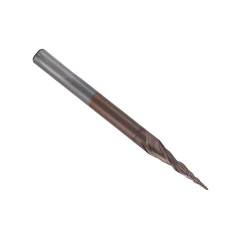 Tungsten Steel Cone End Mill, Excellent Chip Removal, High Surface Finish, for CNC Engraving Machine, Plywood Hardwood Acrylic Cutting Tools (R0.25*15*D4*50) in Kuwait