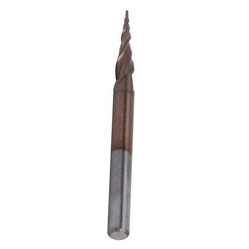 Tungsten Steel Cone End Mill, Excellent Chip Removal, High Surface Finish, for CNC Engraving Machine, Plywood Hardwood Acrylic Cutting Tools (R0.25*15*D4*50) in Kuwait