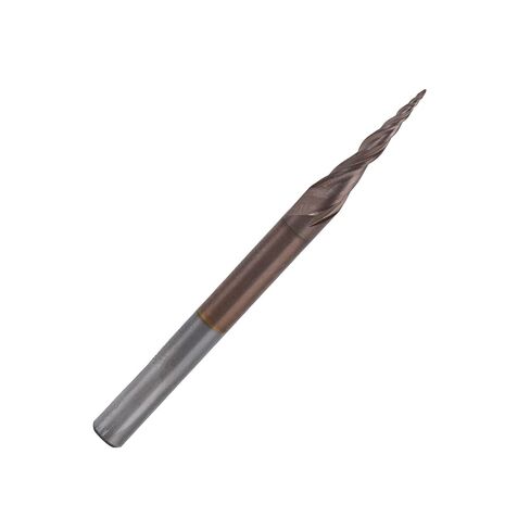 Tungsten Steel Cone End Mill, Excellent Chip Removal, High Surface Finish, for CNC Engraving Machine, Plywood Hardwood Acrylic Cutting Tools (R0.25*15*D4*50) in Kuwait