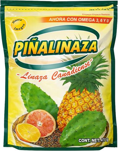 Piñalinaza Fiber Powder Pineapple Flavor 16.57 oz Flaxseed Fiber Blend with Canadian Linaza Natural Plant Based Powder Pineapple Taste Daily Use Wellness in Saudi Arabia