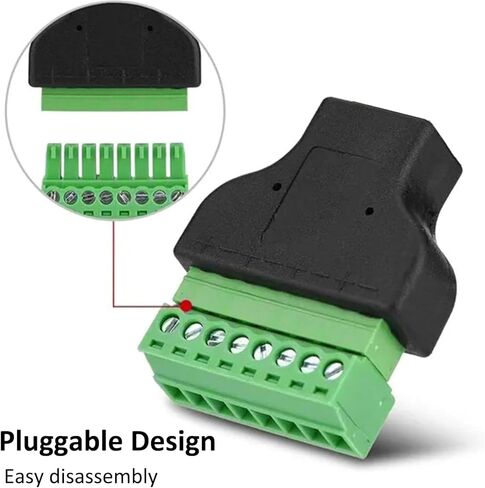 4 قطع محول طرفي برغي RJ45 أنثى إلى 8 سنون، موصل إيثرنت، لوحة اندلاع الشبكة لشبكة إيثرنت Cat7 Cat6 Cat5 مع مفك براغي in Kuwait