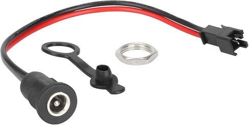 Electric Scooter Charging Sockets 5.5x2.1mm Female Sockets Panel Mount Waterproof Power Connector with Cable Scooter Accessories in Kuwait