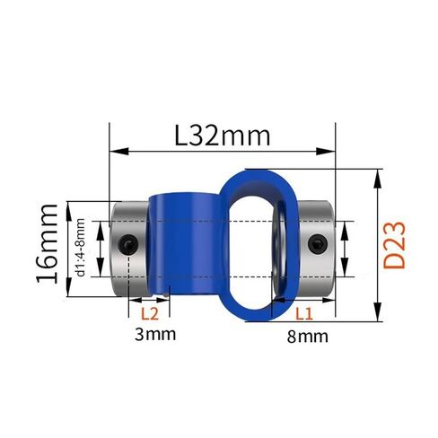 2pcs Coupling D23L32 S-Type Plastic Flexible Eccentric Declination Plastic Elastic Motor Encoder 8-Shaped Coupling Coupler(4x8) in Saudi Arabia