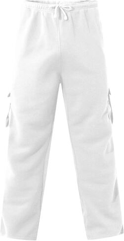 Cargo Sweatpants for Men Plus Size Drawstring Waist Joggers Baggy Open Bottom Athletic Workout Pants with Pockets in Saudi Arabia
