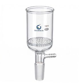 150ml Buchner Funnel 60x75mm with Perforated Plate, Borosilicate Glass,24/40 Standard Joint for Filter Test，1pcs/pk in Kuwait