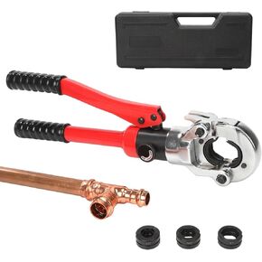 أداة تجعيد أنبوب النحاس الهيدروليكي مع 3 قوالب قابلة للتبديل (1/2 بوصة، 3/4 بوصة، 1 بوصة) تنطبق على أنابيب الفولاذ المقاوم للصدأ والنحاس، مثالية لمشاريع السباكة والتدفئة والتهوية وتكييف الهواء والتبريد والأنابيب الصناعية in Kuwait