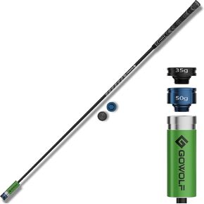 Gowolf Golf Swing Trainer with Adjustable Weights (35g & 50g) - Carbon Fiber Golf Training Aid for Speed, Driving Distance & Tempo, Ideal Warm-Up & Strength Golf Accessories for Men & Women in Saudi Arabia
