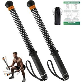 حبال معركة لاسلكية مرجحة - حبال تدريب محمولة بدون حبال مع مقاومة قابلة للتعديل لصالة الألعاب الرياضية المنزلية، وتمارين HIIT الداخلية، وقوة الجسم بالكامل ومعدات تمارين القلب للرجال والنساء (عبوة من قطعتين، 3 أرطال) in Kuwait