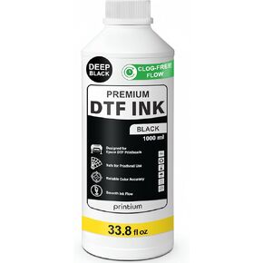 DTF Black Ink 1000ML – Heat Transfer Ink Refill for PET Film & DTF Printers – Works with I3200, XP600, L1800, ET8550, XP15000 – Deep Black, Clog-Free, Fade & Wash Resistant in Kuwait