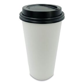Boardwalk Hot Cup Lids, Fits 10 oz to 20 oz Cups, Polystyrene, Black, 1,000/Carton in Kuwait