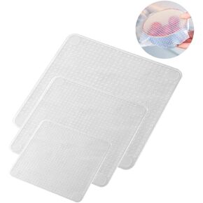 أغطية أوعية من السيليكون مع 3 أحجام مختلفة، أغطية مانعة للتسرب قابلة لإعادة الاستخدام لتخزين الطعام في الثلاجة، وغطاء حماية من الرذاذ وغطاء الميكروويف، وأغطية سيليكون قابلة للتمدد للأطباق والأكواب وأغطية الطعام وأدوات المطبخ in Kuwait