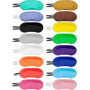 16 قطعة من عصابات العينين لألعاب الحفلات، وأقنعة النوم مع حزام قابل للتعديل ووسادة أنف، وأقنعة عين متعددة الألوان للنساء والرجال والأطفال، معززة لحجب الضوء، محمولة ومريحة in Kuwait