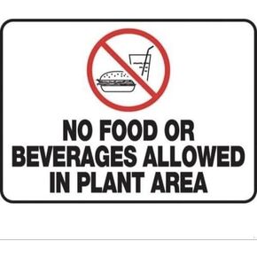 SAFETY SIGN NO FOOD OR BEVERAGES, Mfr: MHSK537XP-A in Kuwait