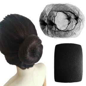 Hair Net, 60 Pcs Invisible Nylon Hair Nets for Women and Men, 24 Inch (Black) in Saudi Arabia