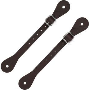2PCS Handmade Full Grain Leather Spur Straps, Adjustable Western Spur Strap Horse Riding Gear Accessories, Cowboy, Men, Women's Boots Equipment, Rodeo, Equestrian, Dark Brown in Saudi Arabia