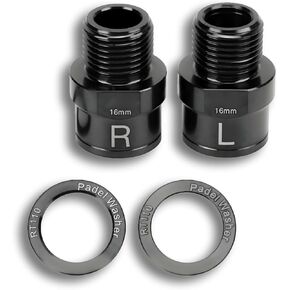 موسع دواسة الدراجة 16 ملم، موسعات دواسة الدراجة من سبائك التيتانيوم، عمود تمديد دواسة الدراجة مع فواصل لدراجة الطرق الجبلية (أسود) in Kuwait