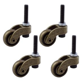 Universal Caster Wheels,Heavy Duty 1 Inch Caster Wheels with M6 Threaded Stem,Mini Stem Casters Swivel Wheels 360 Degree Rotation Furniture Casters Replacements in Kuwait