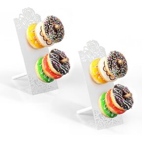 AIM & GGKK Gold Donut Stand Display Wall for Party,Metal Donut Holder Stand with Floral Design,Dessert Table Donuts Board for Weddings,Birthday,Baby Shower,Bagel Holder Party Decor in Kuwait